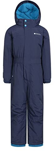 Mountain Warehouse Cloud Kinder Schneeanzug - Wasserdichter, einteiliger Winteroverall mit verschweißten Nähten & Fleece-Futter für Mädchen und Jungen Marine Kinder 116 EU (5-6 Jahre)