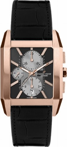 Pierre Petit Herren-Armbanduhr XL Paris Analog Automatik Leder P-815B