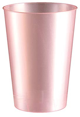 Sovie Tableware Mehrweg-Trinkbecher aus Plastik (PP), Perlmutt-Rosa, 230ml, 10 Stück – temperaturbeständig von +70°C bis -20°C, bisphenolfrei, lebensmittelecht & recyclebar