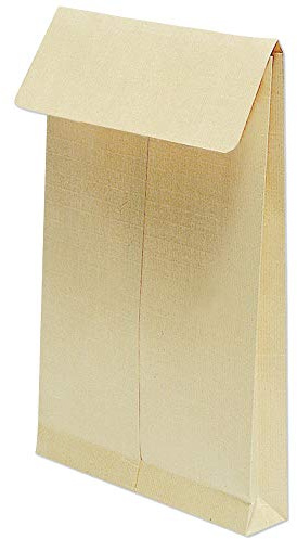 Clairefontaine 13058C - Karton mit 250 Versandtaschen Kraftbraun E4-280x400 mm, mit Rillen, dehnbar mit Falten 30 mm, selbstklebend, 130g, sehr strapazierfähig, 1 Karton