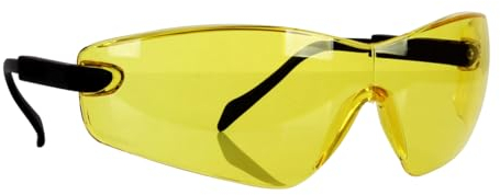 Blackrock Safety Glasses Yellow With Arm Adjust, Polycarbonate Anti-Scratch Lens, For Work, Eye Protection, Protective, Shooting, Cycling, Mens Womens Unisex, Good Viewing, Laboratory, Gardening