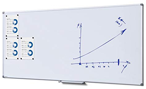 PROFI 90 x 180 Whiteboard 90x180 cm Speziallackierung weiß magnetisch Magnettafel