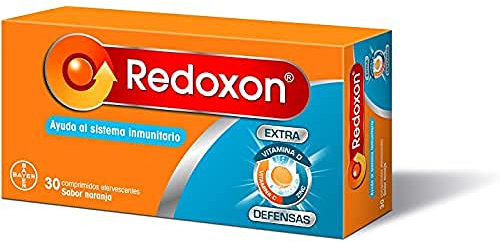 REDOXON Vitamina C Efervescente - Extra Defensas 30 Comprimidos - Sabor Naranja - Suministro para 1 mes - Complemento Alimenticio con Vitamina D y Zinc - Ayuda al Sistema Inmunitario - Sin Gluten