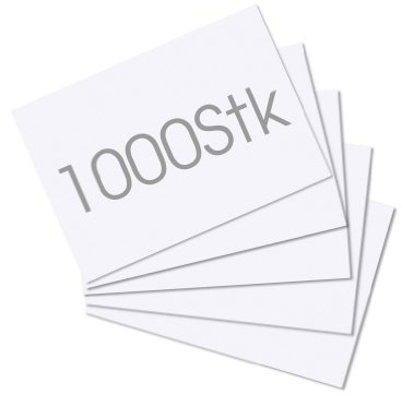 Qualitäts Karteikarten A7 | 1000er Bundle | diverse Lineaturen und Farben zur Auswahl (A7 | blanko, weiß)