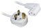 5M Right Angle Angled IEC Power Mains Lead Cable C13 Kettle Connector - WHITE