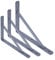 PRIOstahl® REGALTRÄGER METALL | SCHWERLASTTRÄGER | REGALHALTER | 330 x 495 mm | Regalbodenträger Schwerlastkonsole Wandkonsole Regalwinkel Schwerlastwinkel (10 Stück, silber)