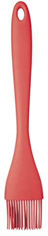 KitchenCraft Colourworks Silicone Basting/Pastry Brush, 26 cm - Red