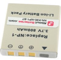 AboutBatteries Batterie Compatible avec PENTAX D-LI95, 3.7V, 700mAh, Li-ION