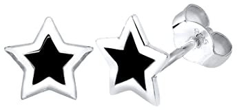 Elli Ohrringe Damen Ohrstecker Stern Motiv mit Emaille aus 925 Sterling Silber