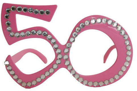 PARTY DISCOUNT Brille 50 pink mit Brillies