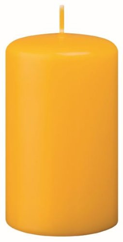 Stumpenkerzen Goldgelb 8 x 4 cm, 12 Stück