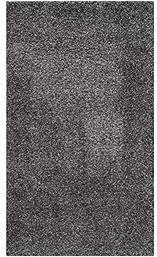 SAFAVIEH California Shag Collection Accent Rug - 2'3 x 5', Dark Grey, Non-Shedding & Easy to Clean, Ultra Plush Thick Pile, Ideal for Foyer, Entryway, Accent Space (SG151-8484)