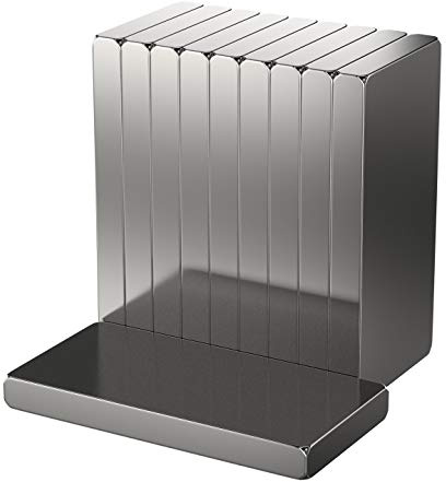 10 Stück Neodym Power-Magnet - Silber - 20x10x2mm Extra Stark Rechteckig - Haftkraft 2,1 kg - Starke Magnete Super-Magnet - Ziegel-Magnete für Whiteboard Magnettafel Magnetstreifen Werkstatt