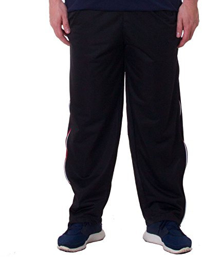 Henry Terre Herren Reha Sweat Hose Sporthose Durchgehender Reißverschluss, Farbe:schwarz, Größe:L