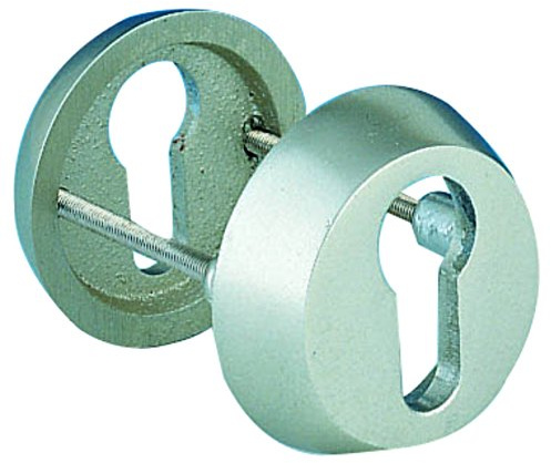 Alpertec aluminium Schutzrosette eloxiert Drückergarnitur Türdrücker Türbeschläge, silber, 40111910K1