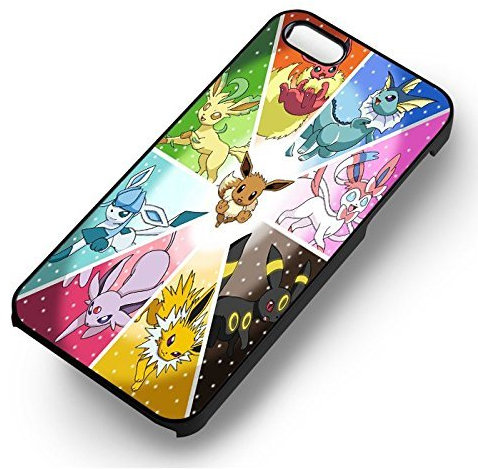 Evee Pokemon Evolution Für Iphone 6 und Iphone 6s Hülle (Schwarzen Hartplastik Hülle) M3U4SE