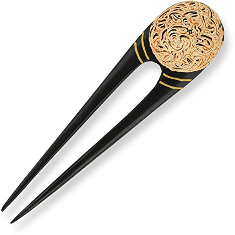 ISLAND PIERCINGS Haarnadel, Handarbeit aus Holz, HN097, Unisex, ca. 16 cm, 1 Stück