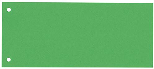 bene Trennstreifen, Karton, 180 g/m², gelocht, 24 x 10 cm, grün (100 Stück), Sie erhalten 1 Packung á 100 Stück