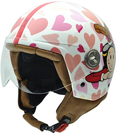 NZI Zeta by Olive Oyl Motorradhelm, Mehrfarbig Cuore, 54