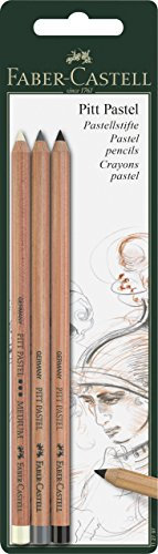 Faber-Castell 112795 - Pitt Pastel Farbstifte, 3 Stück, sortiert