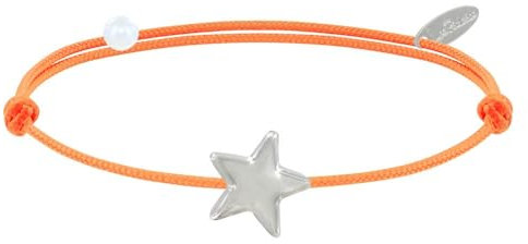 LES POULETTES BIJOUX - Bracelet Lien Etoile d'Argent 925 - Classics - Orange