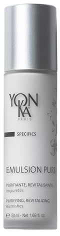 Emulsion Pure Yonka für Akne-neigende Haut 50ml | Reinigende Regenerations - Tagescreme mit entzündungshemmendem pflanzlichen Mix | Dermatologisch bewiesene Ergebnisse! 98% natürlichen Ursprungs
