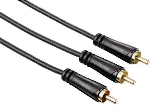 Hama HQ 7,5m Y Subwooferkabel Cinch-Kabel 1-2 RCA-Stecker Subwoofer Kabel Sub
