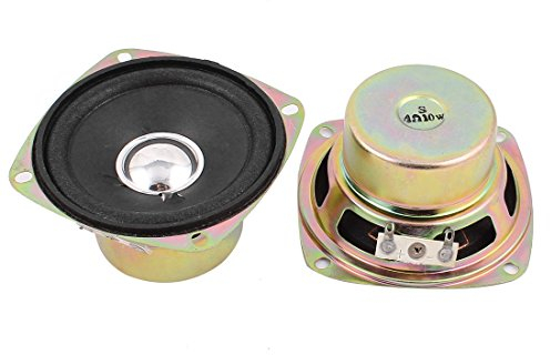 sourcing map 10W 4 Ohm Internal Magnet Speaker Loudspeaker 7.5 x 7.5 x 4cm 2Pcs