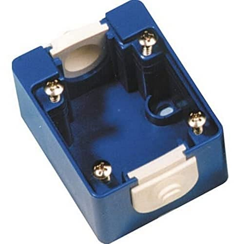 AP-Gehäuse für Einbau-Steckdosen mit Flanschmaß 50 x 50 mm blau Farbe blau