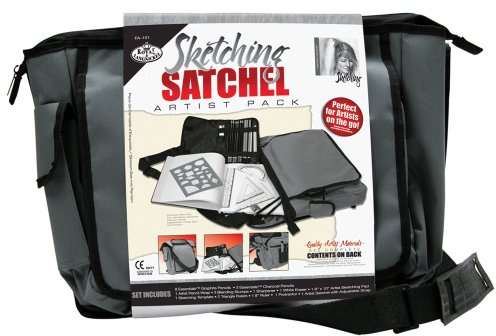 Royal and Langnickel Sketching Satchel Artist Set, Charcoal,grey
