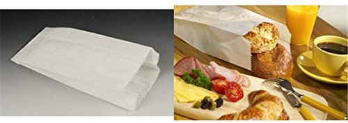 PAPSTAR 1000 Papierfaltenbeutel Cellulose gefädelt 0,75 kg, 24x10x5cm Weiss
