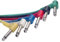 Stagg SPC060L E 60cm Mono Angled Patch Cable - Multicolour (Pack of 6)