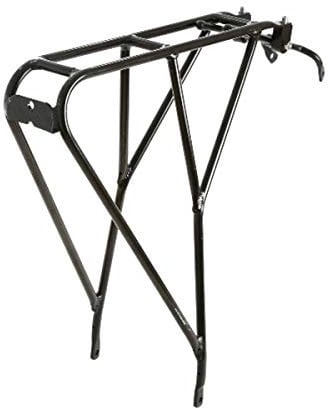 Tortec Velocity Hybrid Rear Rack: Sleek and versatile, fits hybrid bikes, supports up to 25kg, durable aluminum construction, and easy installation, Black, 26-700C