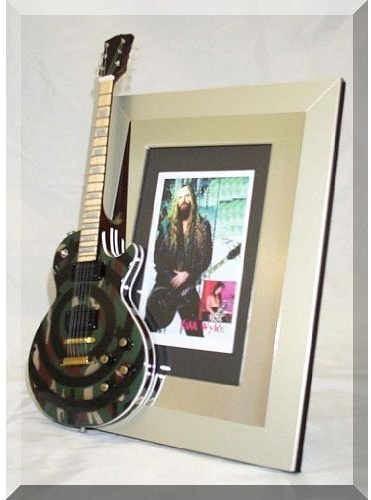 ZAKK WYLDE Miniatur Gitarre Foto Rahmen Camo