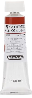 Schmincke – AKADEMIE® Öl color, feine Künstler-Ölfarben, Siena,gebrannt, 41 608 011, 60 ml Tube, höchst lichtecht, Ölmalerei