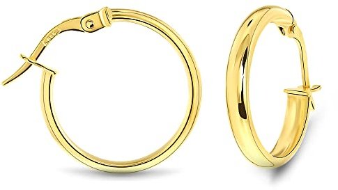 MIORE Schmuck –Gelbgold 375 9K-Ohrringe Damen, Creolen Gold gedreht, Ohrringe Gold, Damenohrringe in hochwertiger Schmuckbox, Goldschmuck Damen, Ohrschmuck allergenfrei & handgemacht in Italien