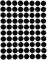 Sticker Schwarz 13 mm runde Aufkleber - 1,3 cm Klebepunkte 1200 Stück von Royal Green