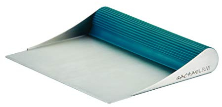 Rachael Ray 46231 Gadgets Stainless Steel Pastry Scraper/Bench Scrape/Kitchen Tool for Baking and Cooking/Dishwasher Safe, Marine Blue