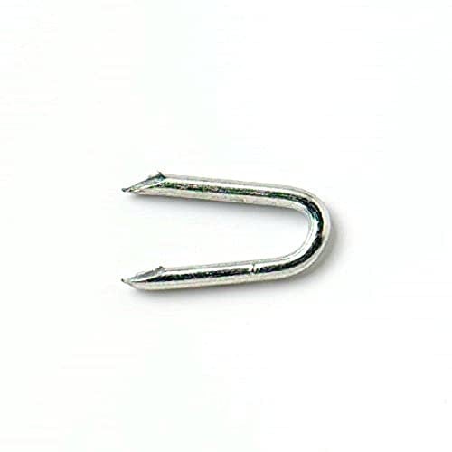 Merriway BH03718 Clavo U de Red galvanizada de 15 mm x 1,7 mm, Gris, 50 g