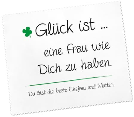 Herz & Heim® Brillentuch - Glück ist - mit Ihren Wunschtexten bedruckt