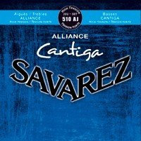 CUERDAS GUITARRA CLASICA - Savarez (510/AJ) Alliance Cantiga Azul Tension Fuerte (Juego Completo)