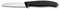 Victorinox, 6.7433, Swiss Classic, Gemüsemesser, Extra scharfe Klinge, mit Wellenschliff, robuster Kunststoff-Griff, Schwarz, Made in Switzerland, Spülmaschinengeeignet