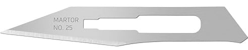 MARTOR 10x Lama Bisturi Cutter 9 mm, Monouso, GRAFIX SCALPELL GROSS | Lama di ricambio bisturi cutter, smusso singolo, doppio lato, per GRAFIX SCALPELL & CLAPPEX GROSS. No. 25.50