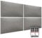 MOLLIS - Lot de 4 Panneaux muraux rectangulaires et décoratifs - en Mousse - pour tête de lit ou Protection Contre Les Chocs - Réduit Le Son et améliore l'acoustique - 60 x 30 cm - Gris