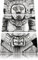 Pixxprint Maya Statue, Leinwandbild 3 Teilig, Gesamtmaß: 120x80cm, Wandbild, Dekoration, fertig gespannt, Kein Poster