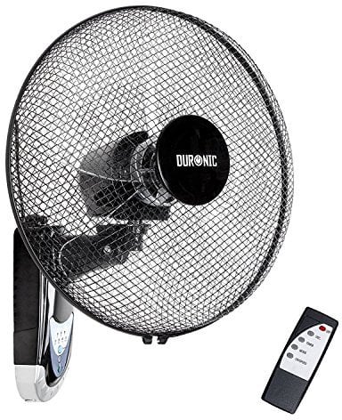 Duronic Wall Fan FN55 Wall Mounted with Remote Control | 16 Inch Head | Timer Function | Cooling for Summer in The Home | Office