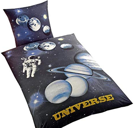 Global Labels Bettwäsche Wendebettwäsche UNIVERSE SPACE COLLECTION 140x200 / 70x90 cm (auch passend für 135x200 / 80x80 cm
