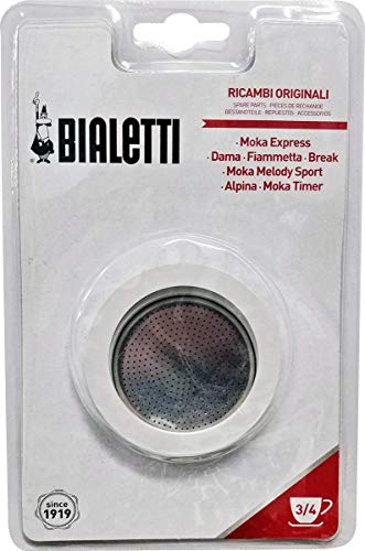 Bialetti Guarnizione e filtro di ricambio per caffettiere da 3 tazze e macchine per espresso