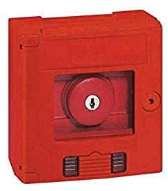 LEGRAND, Sicherheitskasten (rot) IP 44 - IK 07 mit Pilz-Schlüsseltaster und LED-Leuchtmelder , 038009