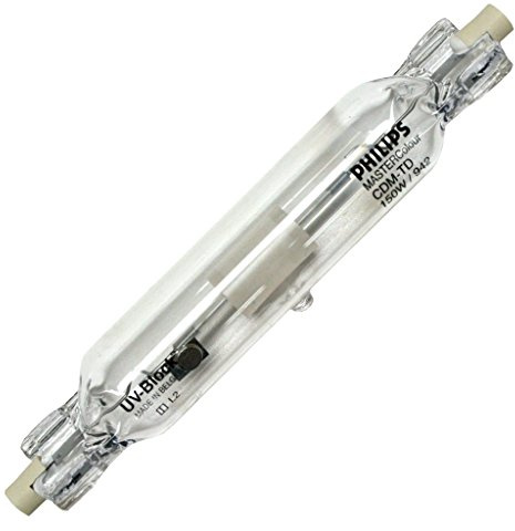 Philips 37371-2 - 150 Watt - T7 - MasterColor - Pulse Start - Metal Halide - Unprotected Arc Tube - 4200K - Rx7s Base - ANSI M142/E - Horizontal Burn - CDM150/TD/942
